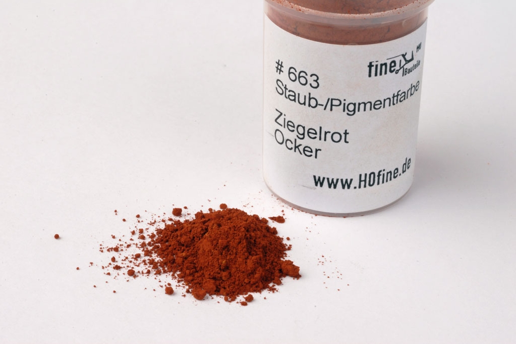 Staub-/Pigmentfarbe Ziegelrot Ocker