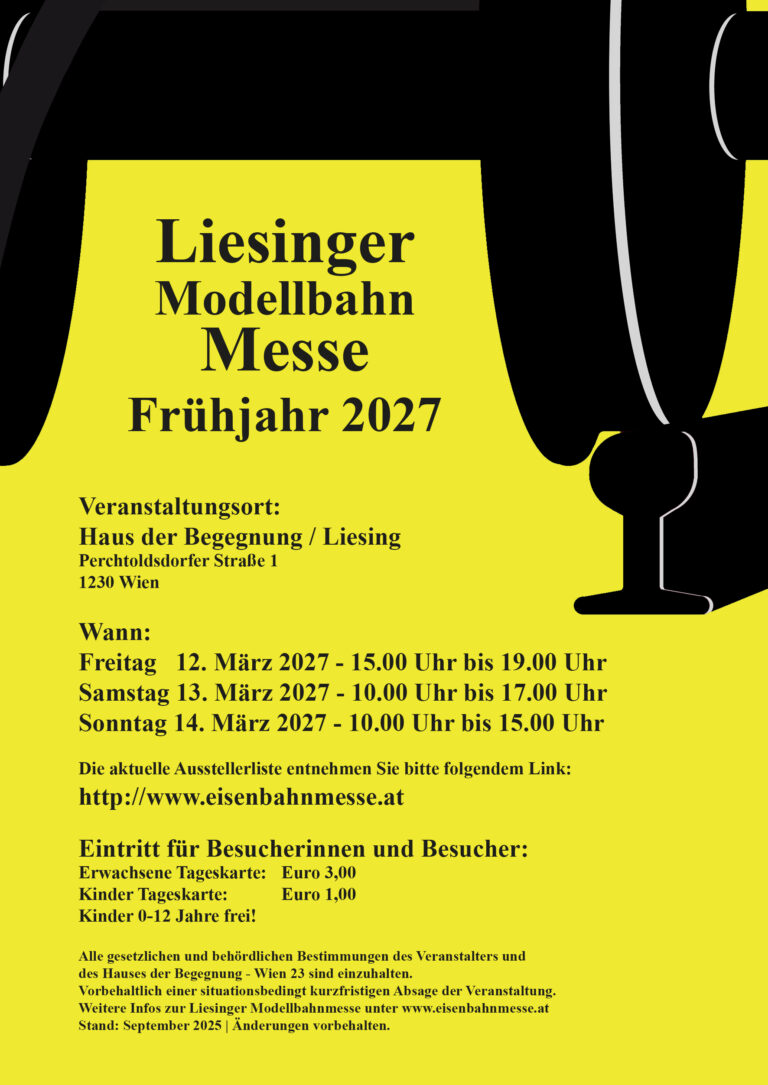 Liesinger Modellbahnmesse Frühjahr 2027