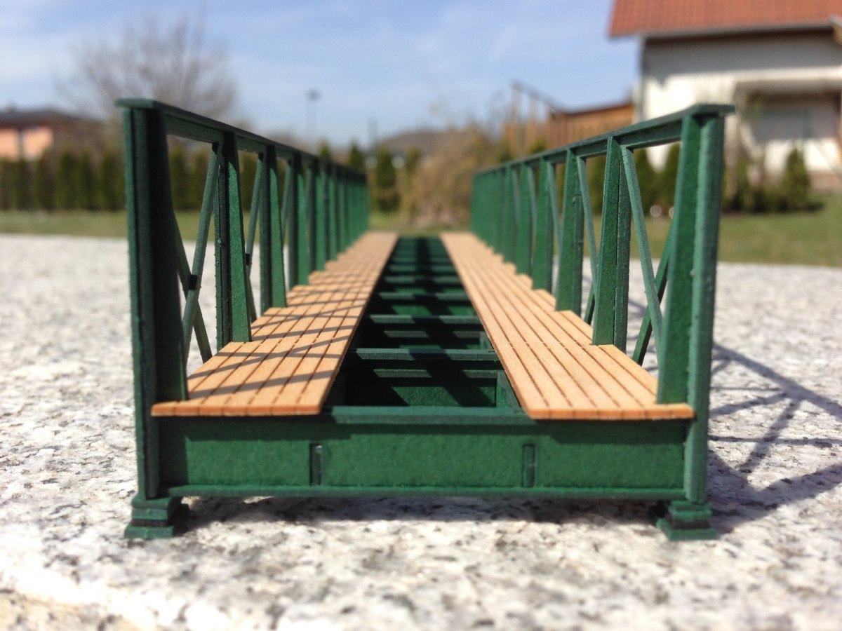 Typisch österreichische Eisenbahnbrücke H0 2 Höhen und 4 Längen – Bild 13
