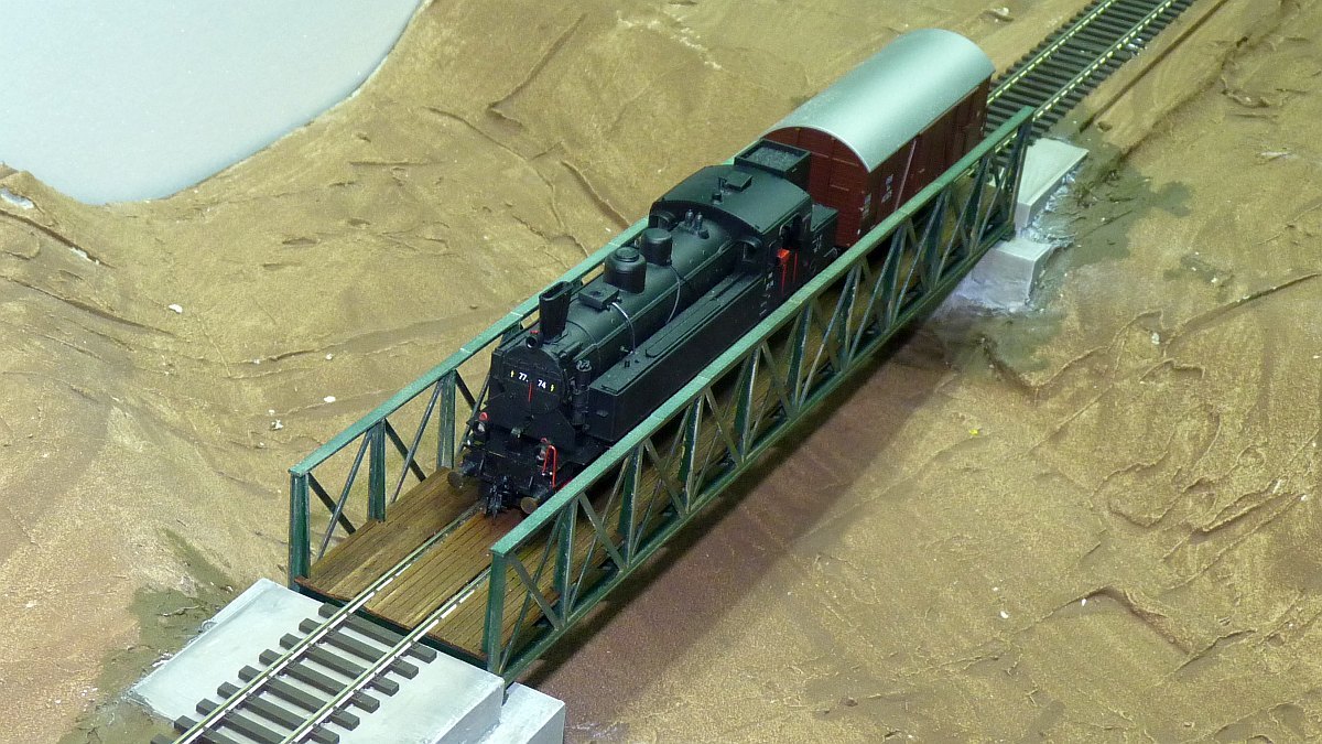 Typisch österreichische Eisenbahnbrücke H0 2 Höhen und 4 Längen – Bild 3