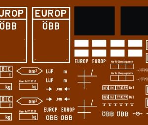 Decals Siebdruck ÖBB Güterwagen Symbole H0 1:87