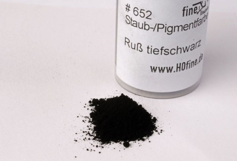 Staub-/Pigmentfarbe Ruß tiefschwarz