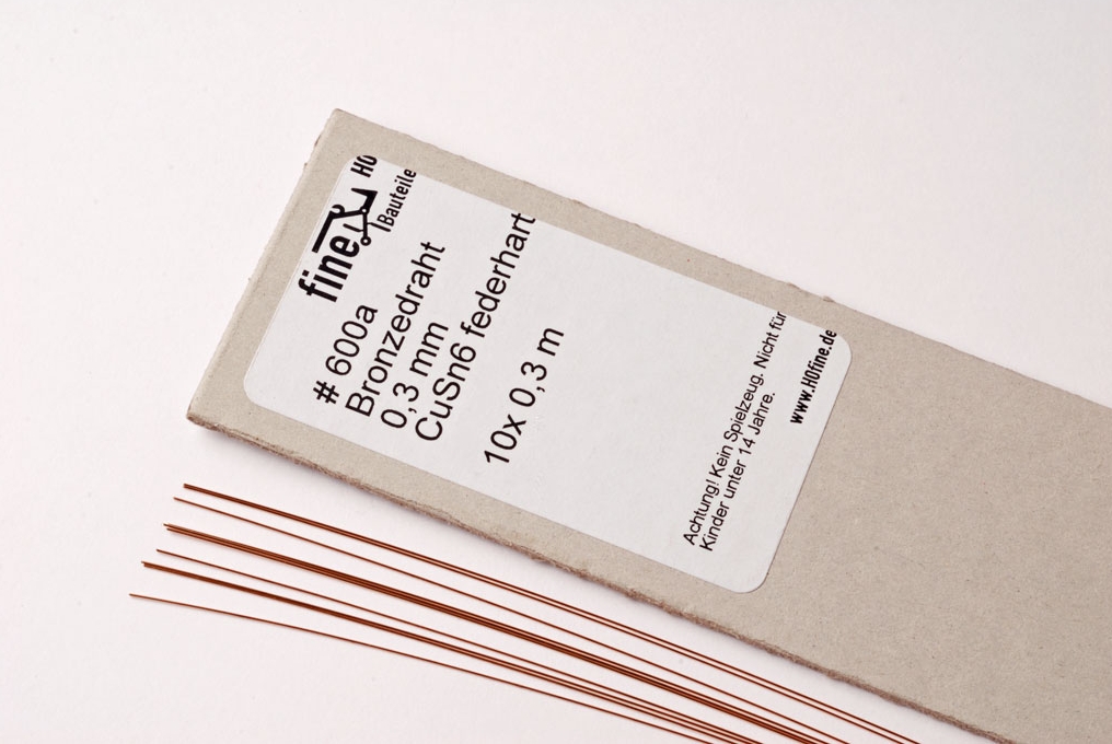 Phosphorbronzedraht 0,3 mm 10x 0,3 m