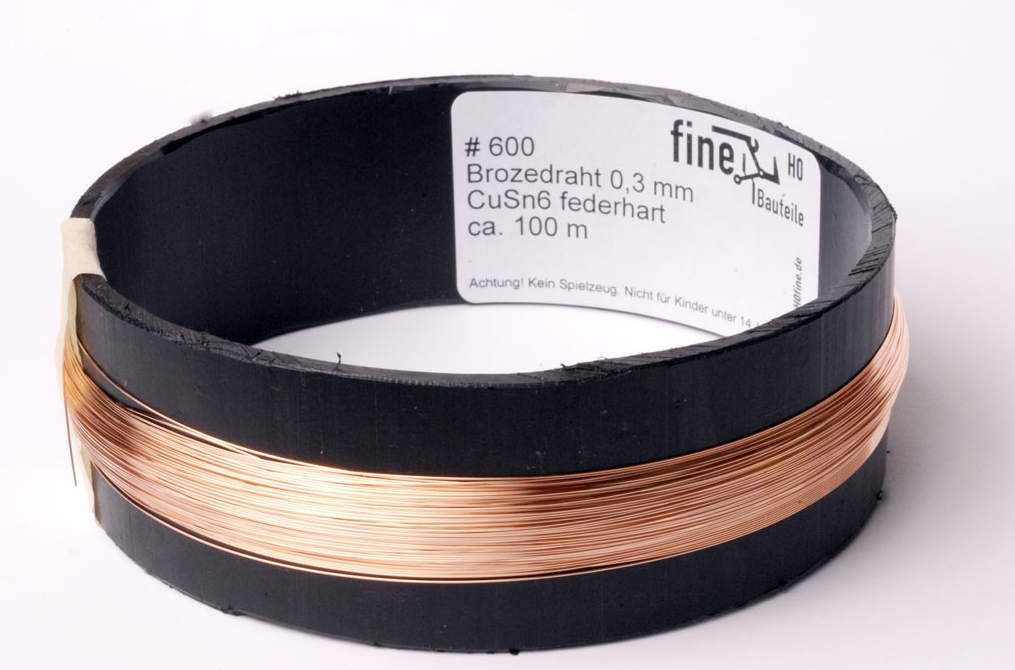 Phosphorbronzedraht 0,3 mm Spule mit ca. 100 m