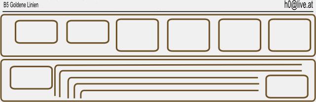 Decals Goldene Linien H0 1:87