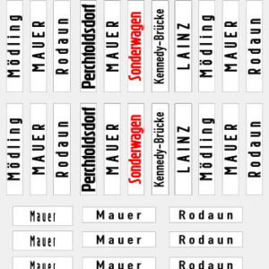 Decals Brustwandtafel II H0 1:87