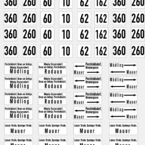 Decals Routentafeln H0 1:87