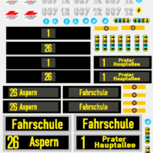 Decals ULF (Epoche V bis Epoche VI) für den A und B Wagen H0 1:87