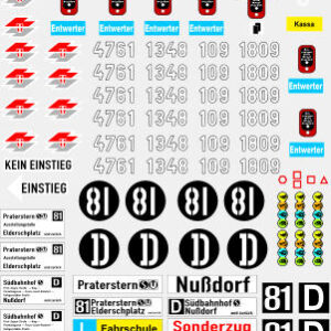 Decals Neubauwagen (Epoche  V bis EPOCHE VI) für die Wagen  E1,C1, c1 und c3 H0 1:87