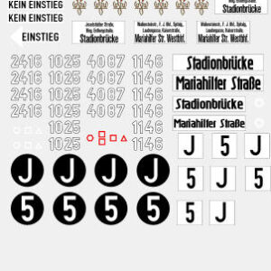 Decals Altbauwagen (Epoche III) Halbstarke (Altbau Triebwagen und Neubau Beiwagen) H0 1:87