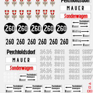 Decals Line 260 Komplettsatz H0 1:87
