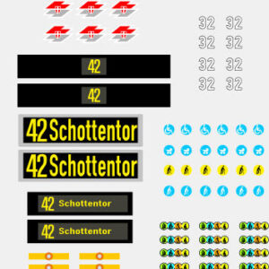 Decals ULF Linie 42 Komplettsatz für Type A H0 1:87