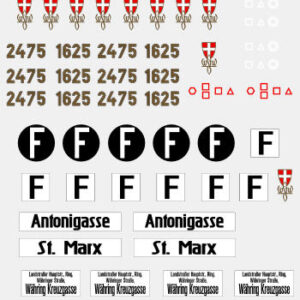 Decals H0 K auf der Linie F 1:87