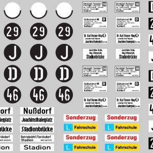 Decals Beschriftung Neubauwagen H0 1:87