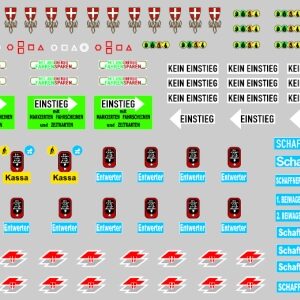 Decals Siebdruck Wappen und Piktogramme H0 1:87