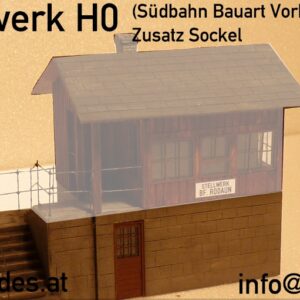 Stellwerk Zusatz Stiegenaufbau Südbahn Bauart H0 1:87