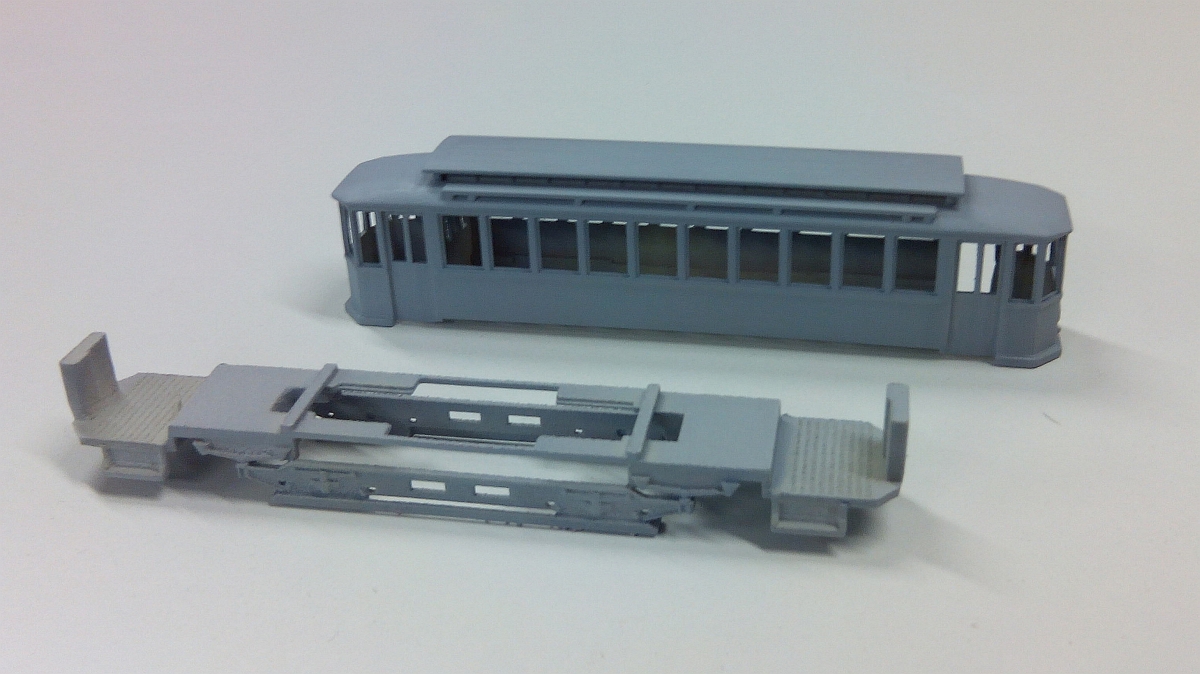 Wiener Straßenbahn Triebwagen T mit Holzverglasung Bausatz Stufe 1:87