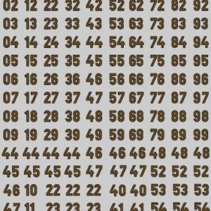 Decals Siebdruck Nummern Gold H0 1:87